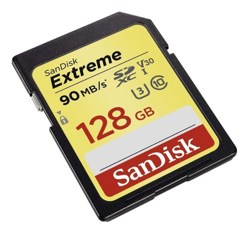 Cartão Memória Sandisk Extreme 128gb Sdxc Uhs-i V30 90 Mb/s