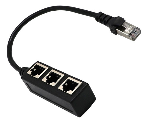 . Divisor De Red Lan Ethernet Hembra Rj45 1 A 3 Adaptador