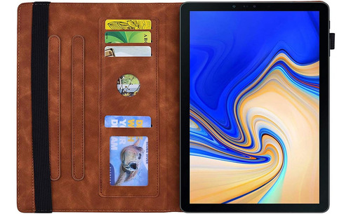 Funda Para Tablet Galaxy Tab S4 Ybfjce Marron Con Soporte