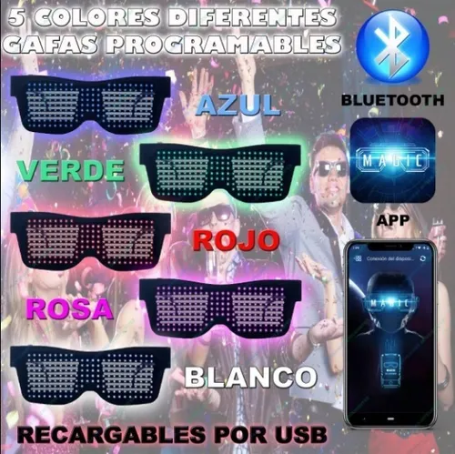 Gafas Lentes Led Texto Programable Bluetooth Y App Tik Tok – Work LED