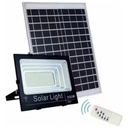 Foco Solar 300w Con Panel Solar Y Con Control-exteriores