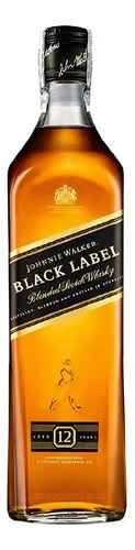 Whisky Johnnie Walker Black Label Sello Negro Botella 700ml
