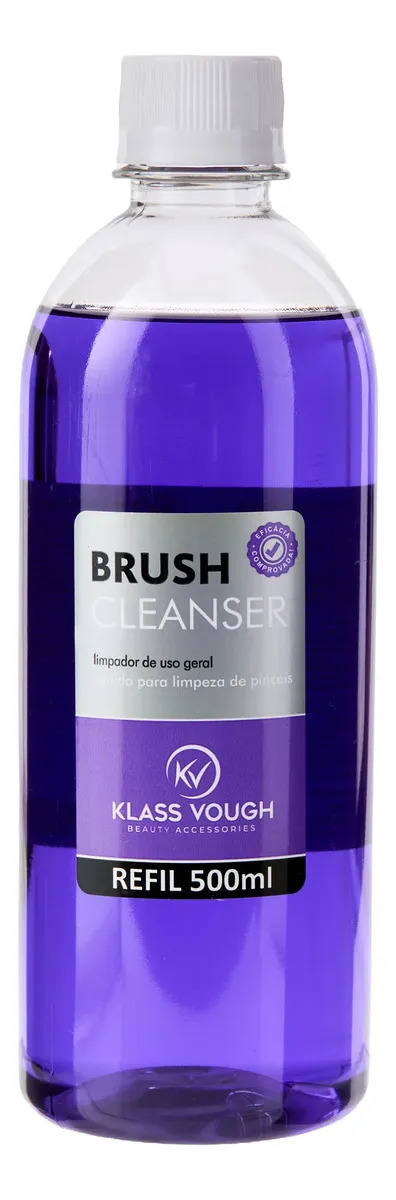 Limpador Líquido de Pincéis Klass Vough Brush Cleanser 500ml Cerdas Hidratadas