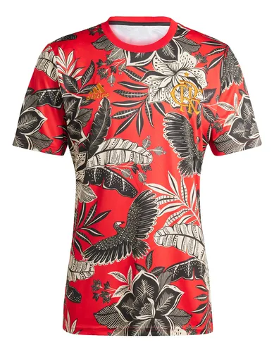 Camisa Pre Jogo Flamengo X Farm Rio Masculina adidas