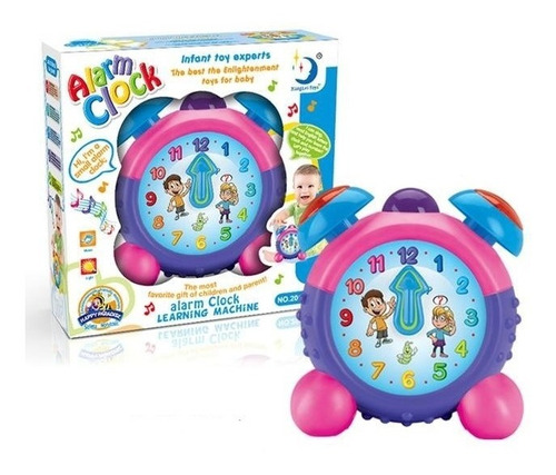 Juguete Interactivo Reloj Despertador Con Luz Y Musica Bebes