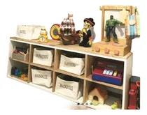 Comprar Cómoda Montessori  Roble Americano Melamina Blanca Juguetero
