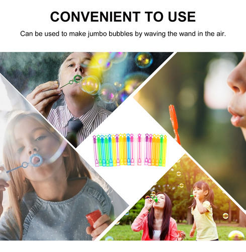 Juego De 20 Botellas Bubble Wand Botellas Bubble Solution Pa
