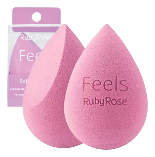 Esponja De Maquiagem Soft Blender Feels Ruby Rose Cor Rosa-chiclete Tamanho Da Esponja Grande