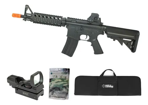 comprar Rifle Airsoft M4a1 Cqb Ris 6.0 Cyma Cm506  Red Dot +bbs+capa