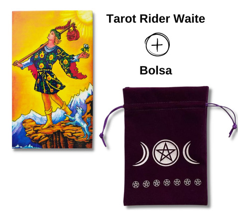 Cartas Tarot Rider Waite Español + Bolsa : Pack