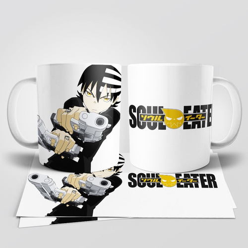 Soul Eater Death The Kid Taza Tu Propio Estilo Blanco