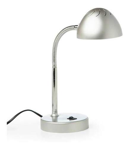 Lampara De Escritorio Led Plateado Felxible Luz Neutra R