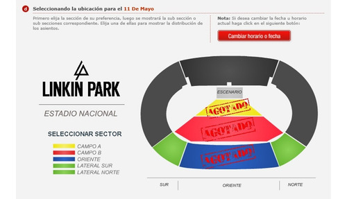 Imagen 2 de 2 de Concierto Entradas Linkin Park En Lima! - Campo B 200 Soles