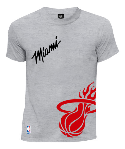 Camiseta Fanatico Basketball  Logo Nba Miami Heat