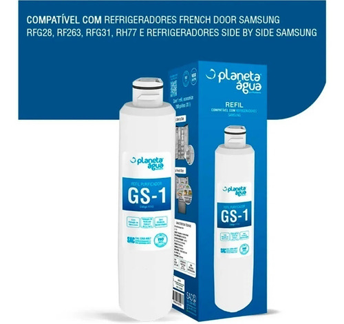 Imagem 2 de 4 de Refil Filtro Água Gs-1 Geladeira Haf-cin/exp Da29-00020b