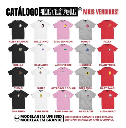 Kit 5 Camisetas Blusas Femininas Atacado Roupas Moda Tumblr | Parcelamento  sem juros
