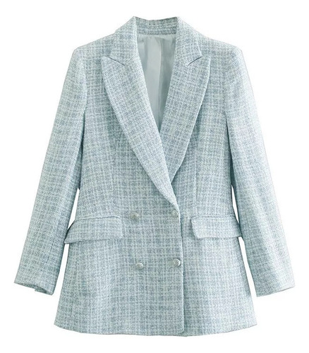 Nuevo Blazer Informal De Tweed Para Mujer, Chaqueta Vintage