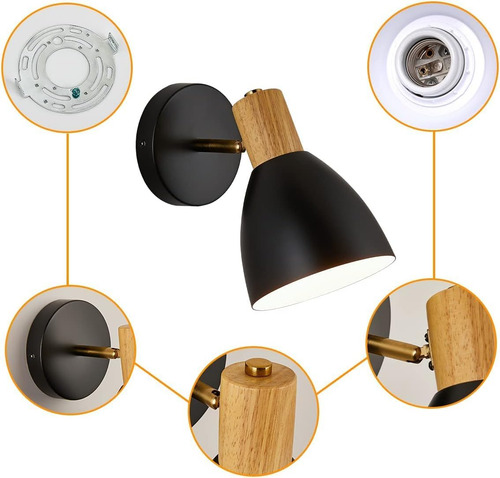 Vechoicy Apliques De Pared, Lámpara De Pared Ajustable Para