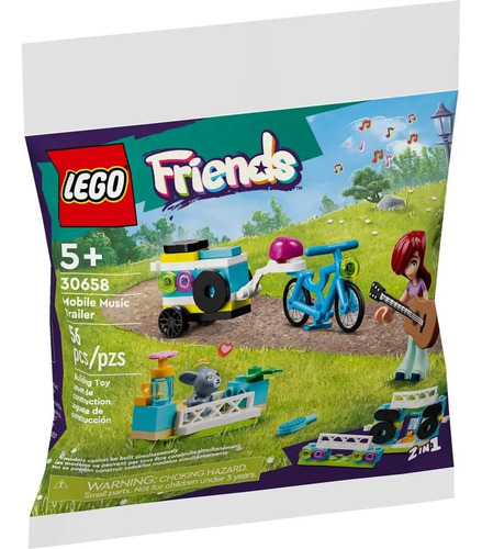 Lego Friends Bicicleta Con Carrito De Musica 30658 Cantidad de piezas 56