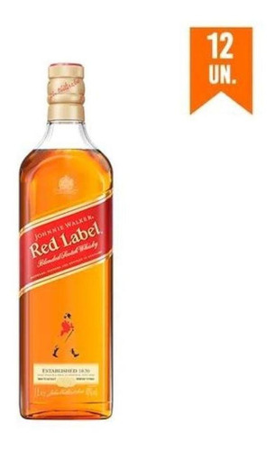 Imagem 1 de 1 de Kit Whisky Johnnie Walker Red Label 1l - 12 Unidades