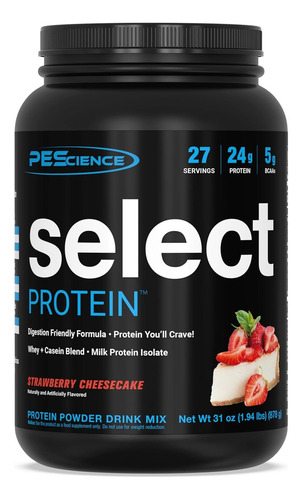 Pescience Select Protein Proteina Whey Y Caseina 27servs Sabor Strawberry Cheesecake