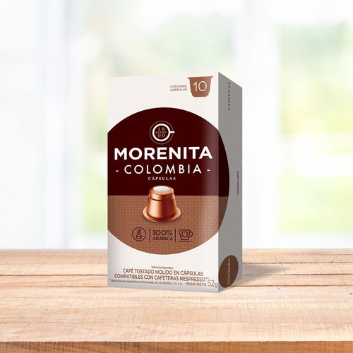 Cafe En Capsulas La Morenita Espresso Colombia 10 Capsulas