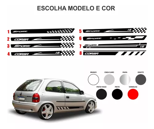 Faixa Lateral Corsa Classic Wind Chevrolet Adesivo Par Cs0404