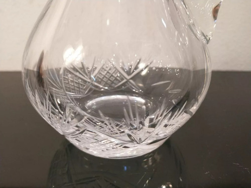 Antigua Aceitera Vinagrera De Cristal Tallado