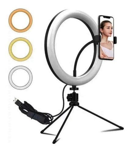 Ring Light Tripé Mesa Iluminador/ Youtuber /maquiagem