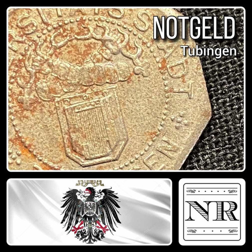 Notgeld Alemania - 5 Pfennig - Año 1917 - Hierro - Tubingen