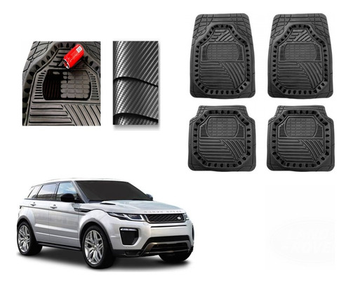 Tapete Carbono 3d Grueso Range Rover Evoque 2012 A 2018