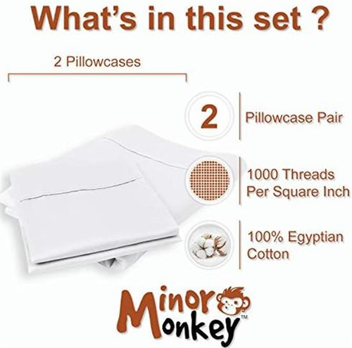 Juego De 2 Fundas De Almohada Minor Monkey King, Color Verde