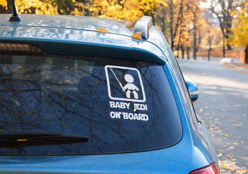 Baby Jedi On Board Sticker Auto Tuning Bebé A Bordo