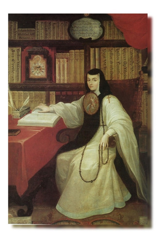 Cuadro Decorativo Clasico Sor Juana Inés De La Cruz / Tela