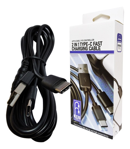 Cable Carga Doble Tipo C Control Ps5 Xbox Series S X Movil
