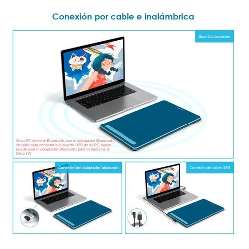 Imagen 4 de 9 de Tabla Digitalizadora Xp-pen Deco Lw Dibujo Profesional