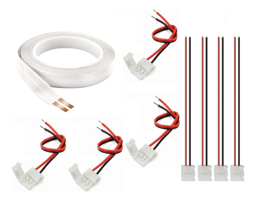 Kit 6mts Fita Elétrica 2 Vias 10a + 8 Conectores Conecta