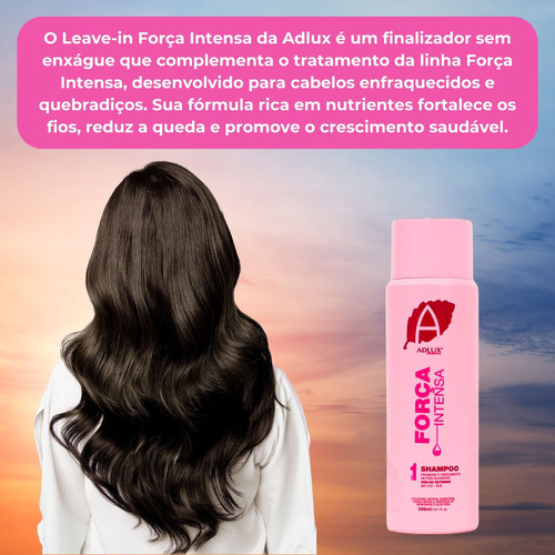 Shampoo Força Intensa Adlux Hidratação Anti Queda Uso Diario