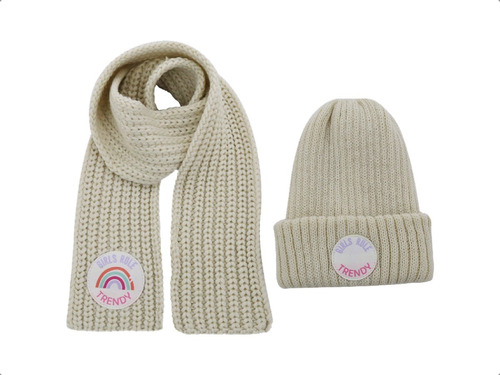 Set Bufanda Gorro Niña Mujer Cuello  Abrigado Invierno Frio