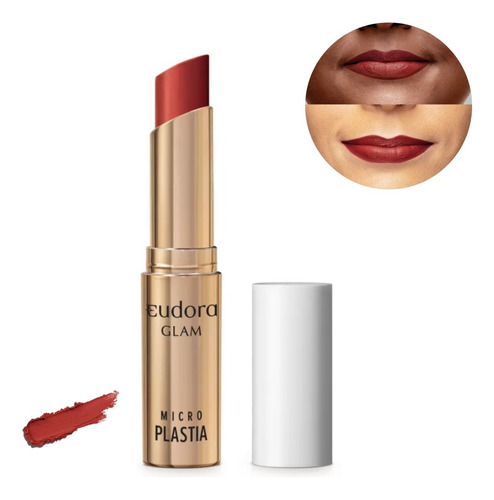 Eudora Glam Batom Micro Plastia Vermelho Ruby 3,3gr