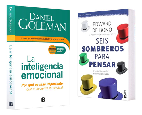 Inteligencia Emocional + Seis Sombreros Para Pensar 2 Libros
