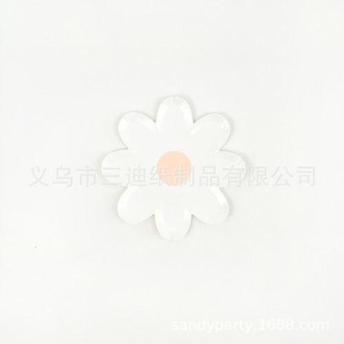 Plato De Papel Desechable, Vajilla De Papel Con Flores Color