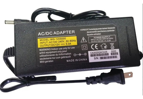 Adaptador Corriente 12 Voltios 5 Amperios Original