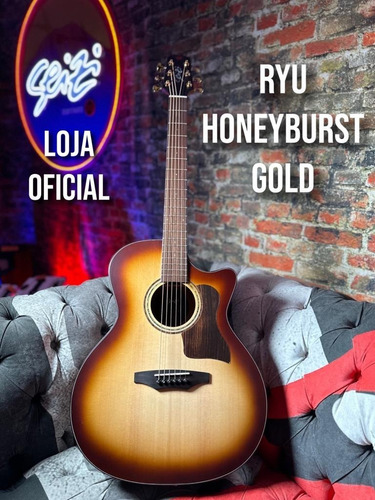 Violão Seizi Supreme Ryu  Cutaway Honeyburst Gold Com Bag