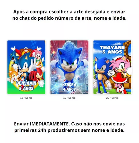 Sacolinha Surpresa Sonic - Fazendo a Nossa Festa