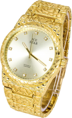 Relógio Masculino Techno Pave Nugget De 45 Mm Com Mostrador