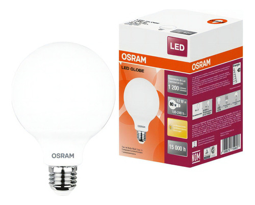 Lampada Led Globo 12w 1200lm 2700k E27 Bivolt Ledvance Osram