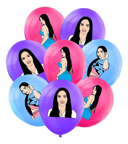 18 Globos Latex Kimberly Loaiza Youtuber Cantante Kim