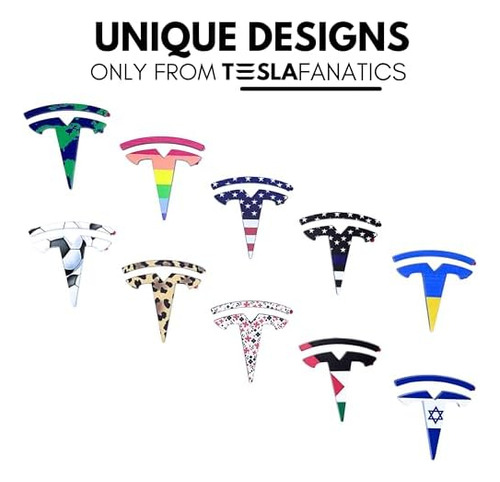 Calcomanía Con Logotipo Del Emblema De Tesla Frunk Tronco, L