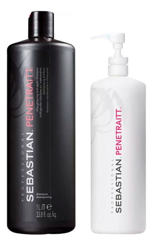 Kit Wella Sebastian Penetraitt Shampoo 1l+ Máscara 500ml